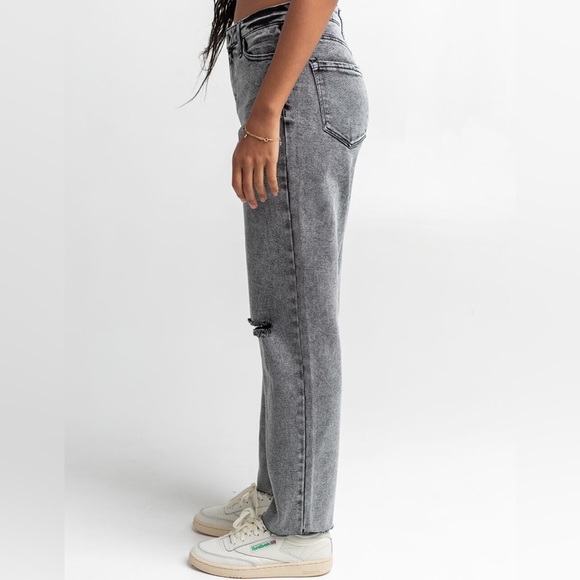 Tilly’s RSQ High Rise Straight Leg Jeans Size-24 - Picture 3 of 4